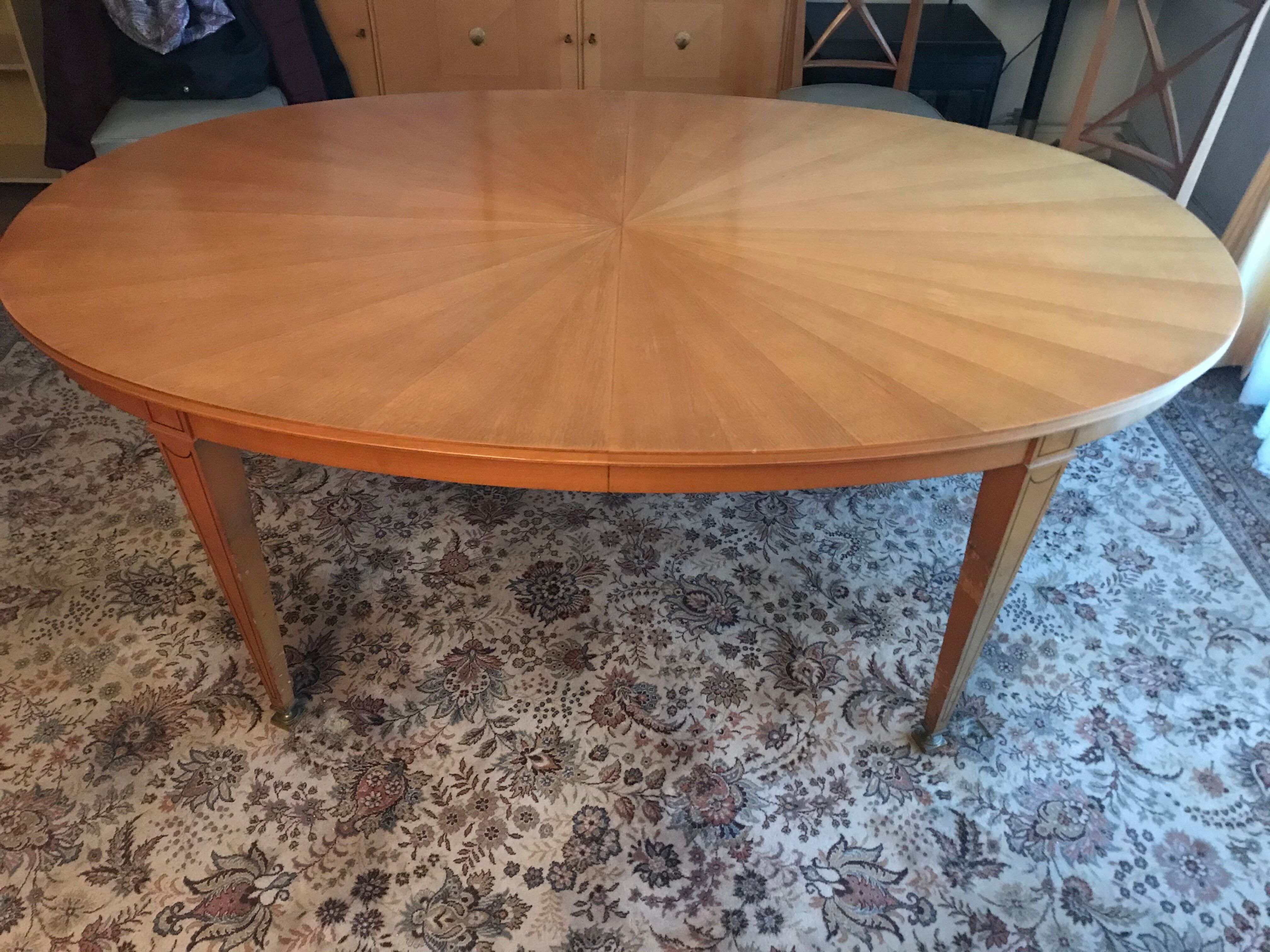 Oval wooden table