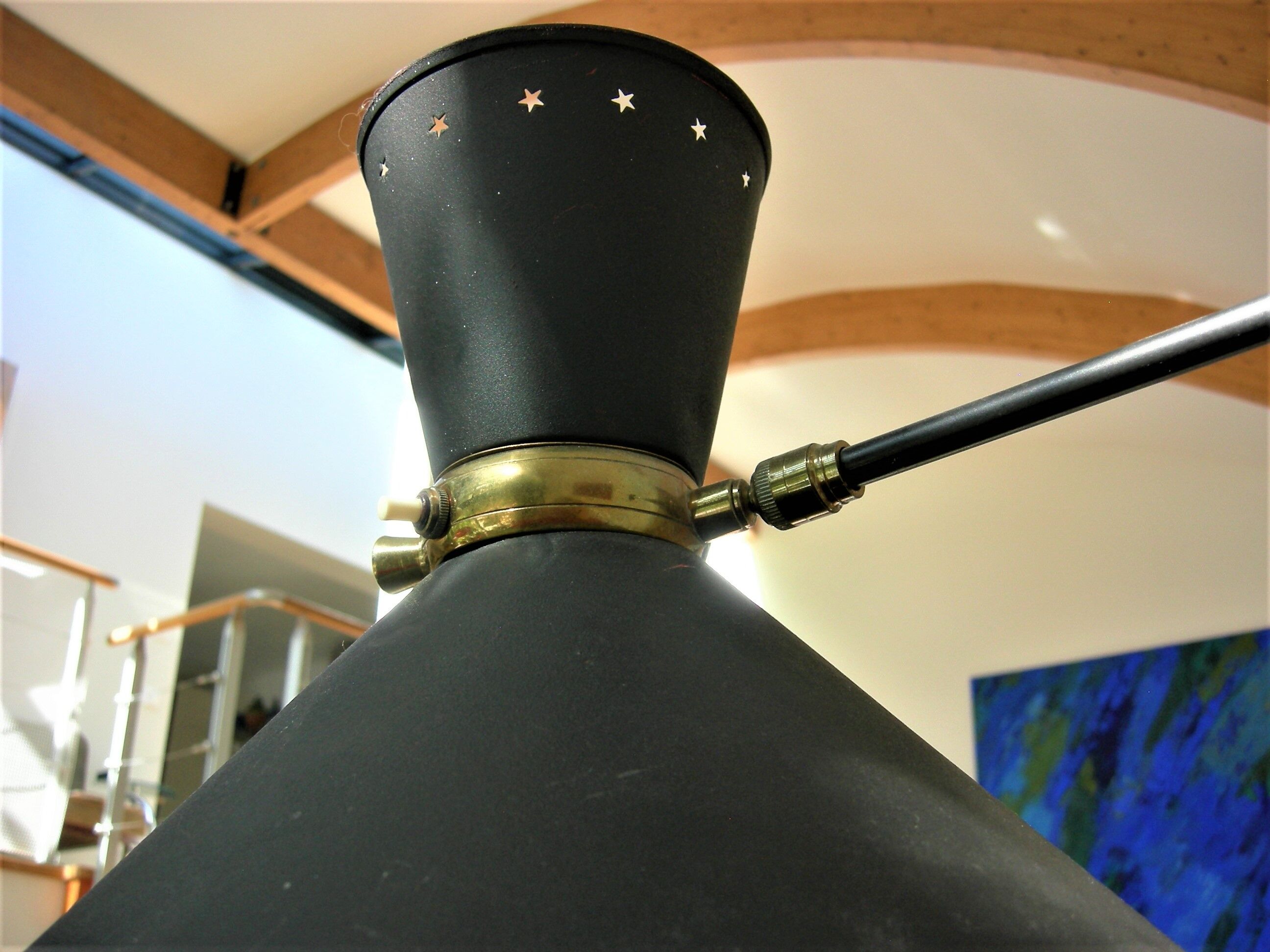 Roger Mathieu's diabolo sconce for Lunel with double lighting