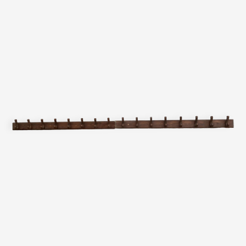 Very long wall coat rack 16 hooks / 350cm