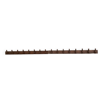 Very long wall coat rack 16 hooks / 350cm