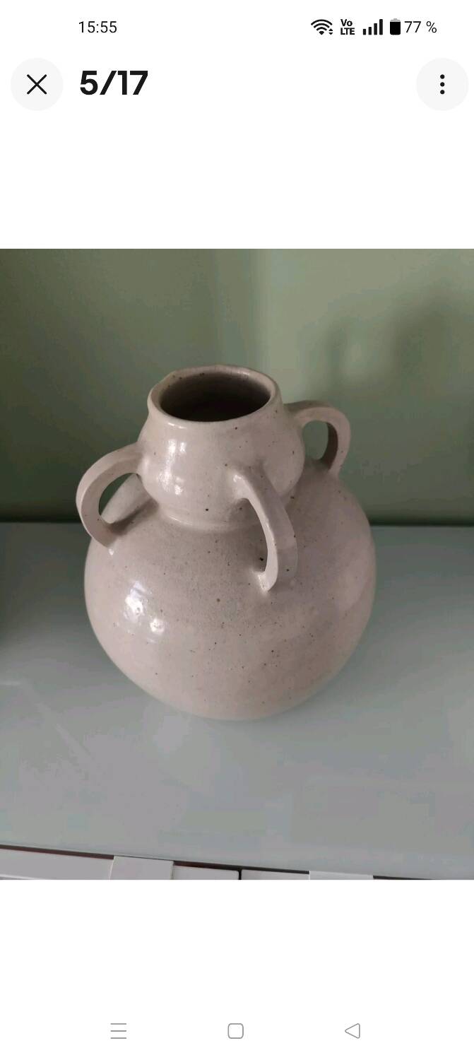 Betzy augeron (1882-1976) large ceramic vase / glazed stoneware 1930 lol-