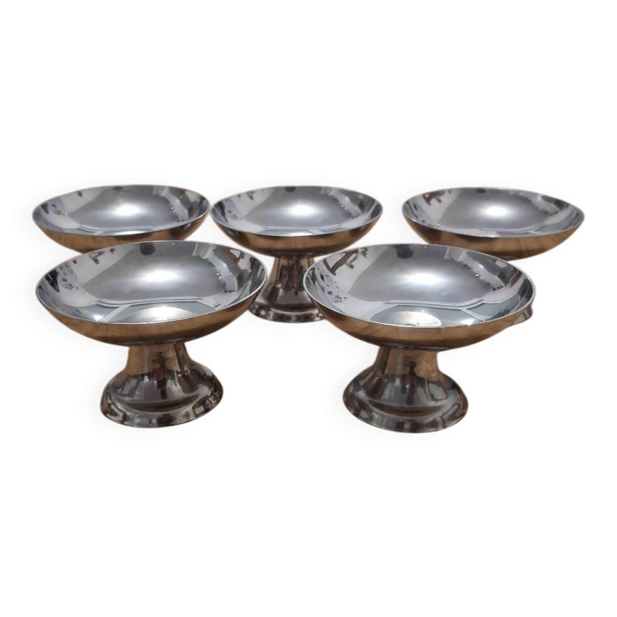 Vintage ice cream bowls in 18/10 stainless steel