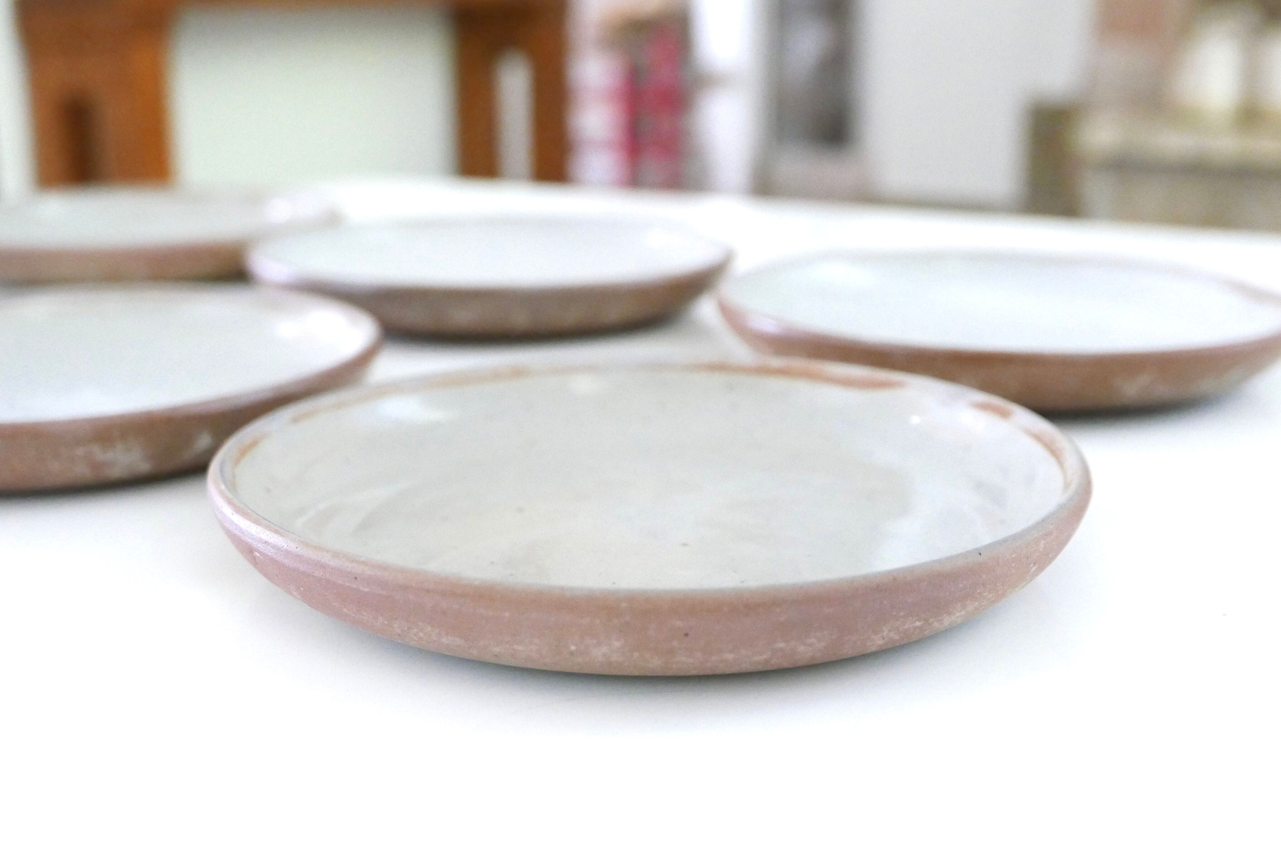 Set de 6 assiettes creuses en grès, années 70
