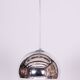 Mid-Century Chandelier in Chromed Steel and Opaline Glass, Germany, 1970s
