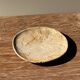 Small pocket tray or circular beige petrified wood dish D22.5-20 -3310