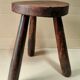 Solid wood tripod stool