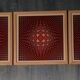 Vintage Optical Art Triptych - Vasarely - Frame 30x30cm