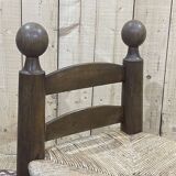 Low chair in elm and beech