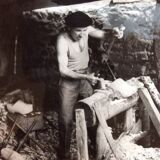 Ancient photograph of craftsman Sabotier