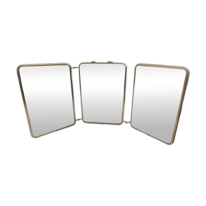 Miroir barbier triptyque