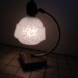 Art Deco lamp in marble and Clichy glass