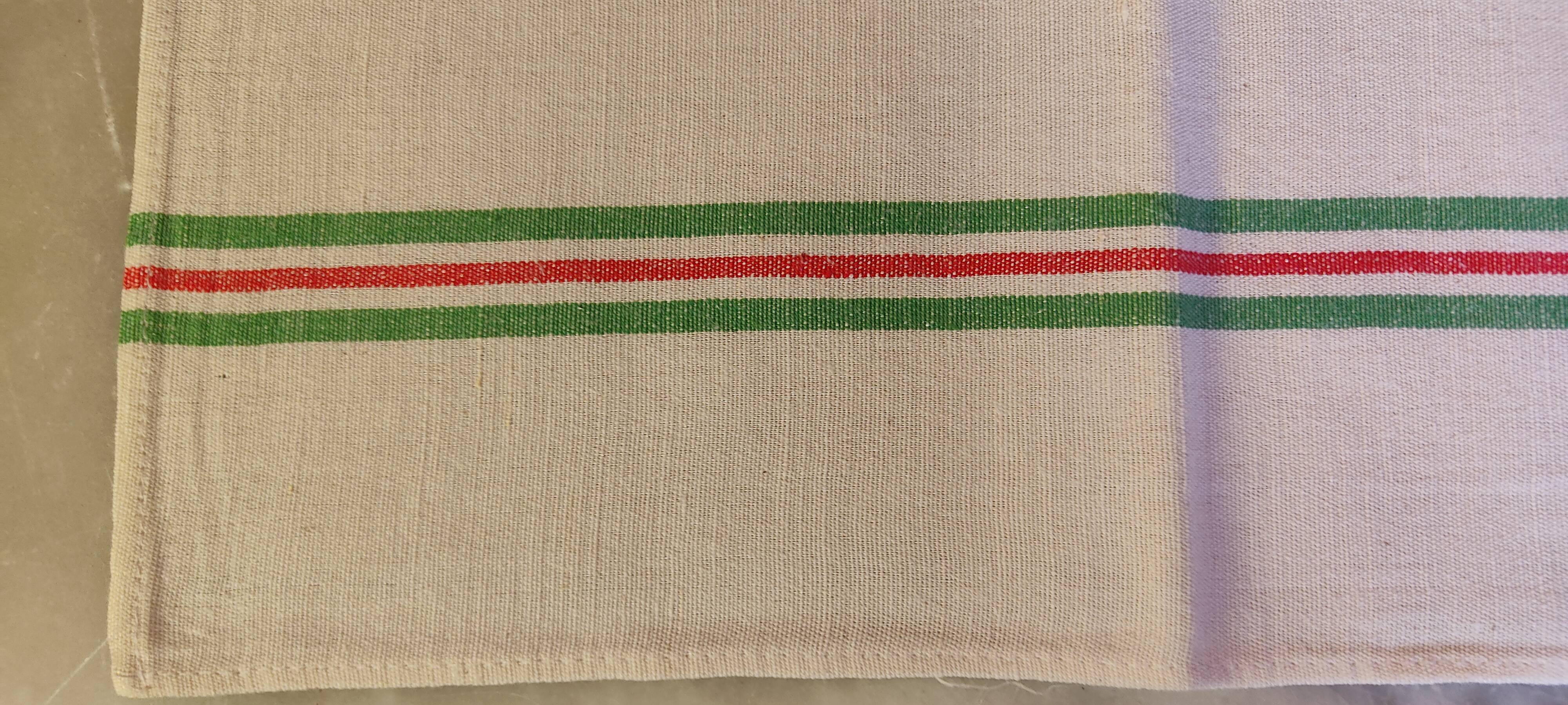 6 old new linen tea towels