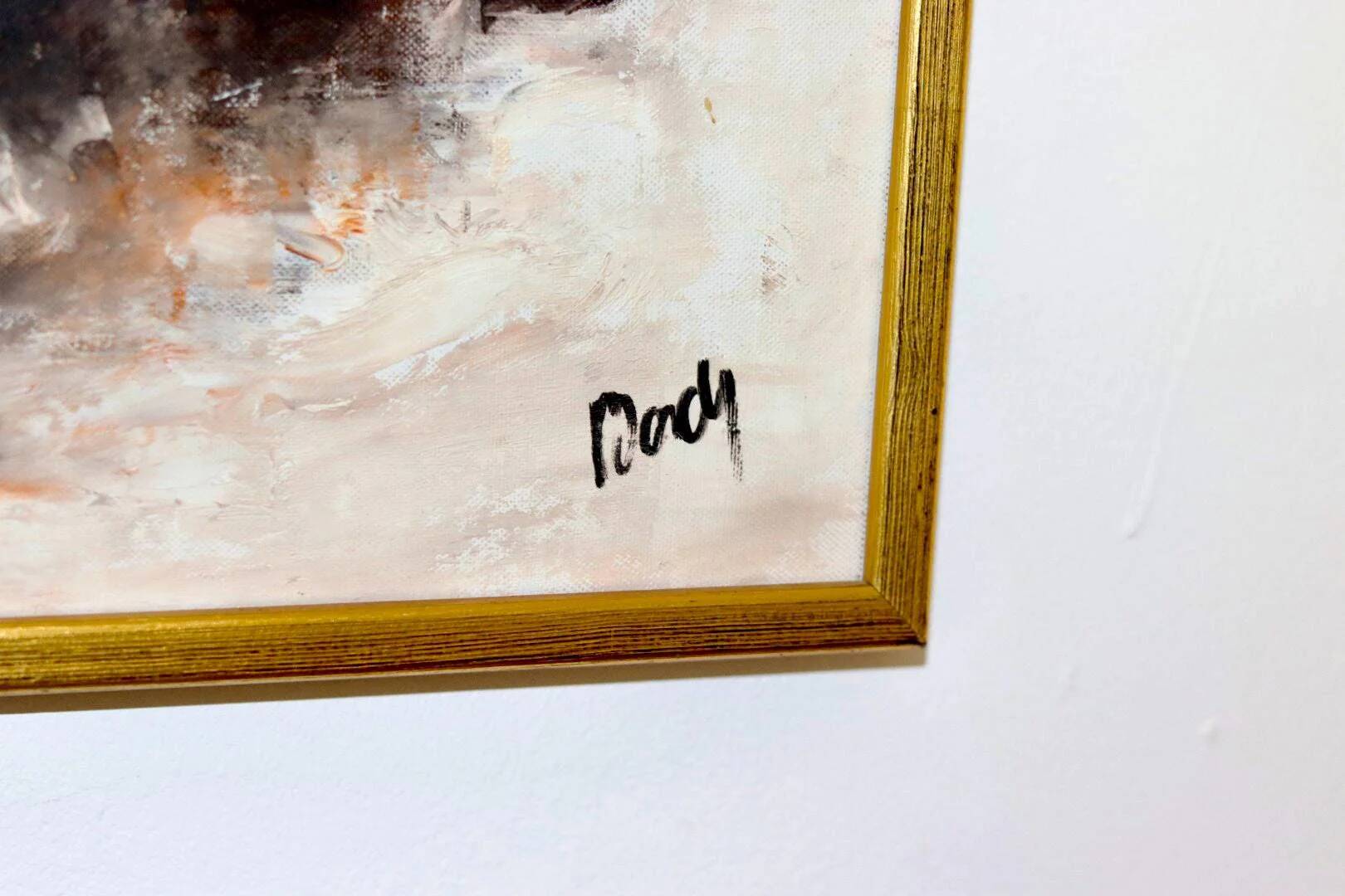 Swedish mid-century oil on canvas "Still Life Composition"