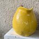 Lemon pitcher in ceramic slurry glazed yellow and green vintage