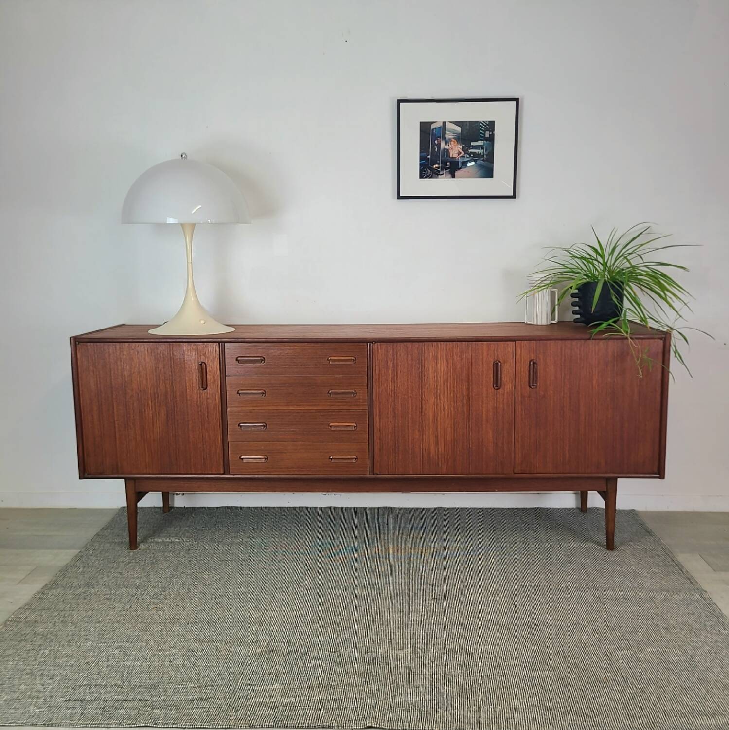 Vintage Danish teak enfilade from the 1960s.