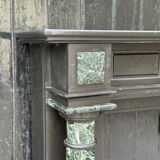 Napoleon III fireplace in black Belgian marble and antique green, circa 1880