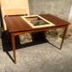Extendable dining table with vintage 60s teak extensions
