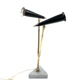 Lampe de table vintage à double lumière, Italie 1960
