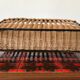 Vintage rattan magazine holder