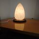 Vintage marbled glass egg lamp – wooden base – 1970s