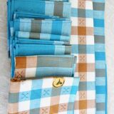 140x143 tablecloth and vintage napkins