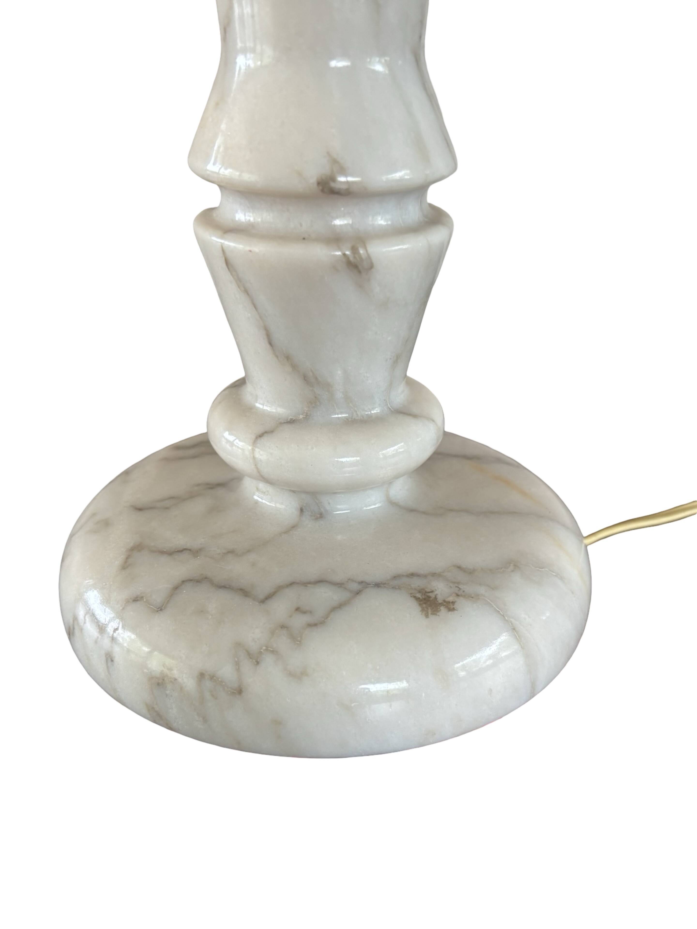 Vintage table lamp alabaster lamp, Italy 1960 minimalist