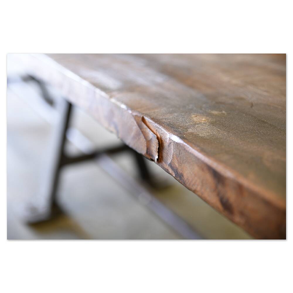 Long industrial refectory table