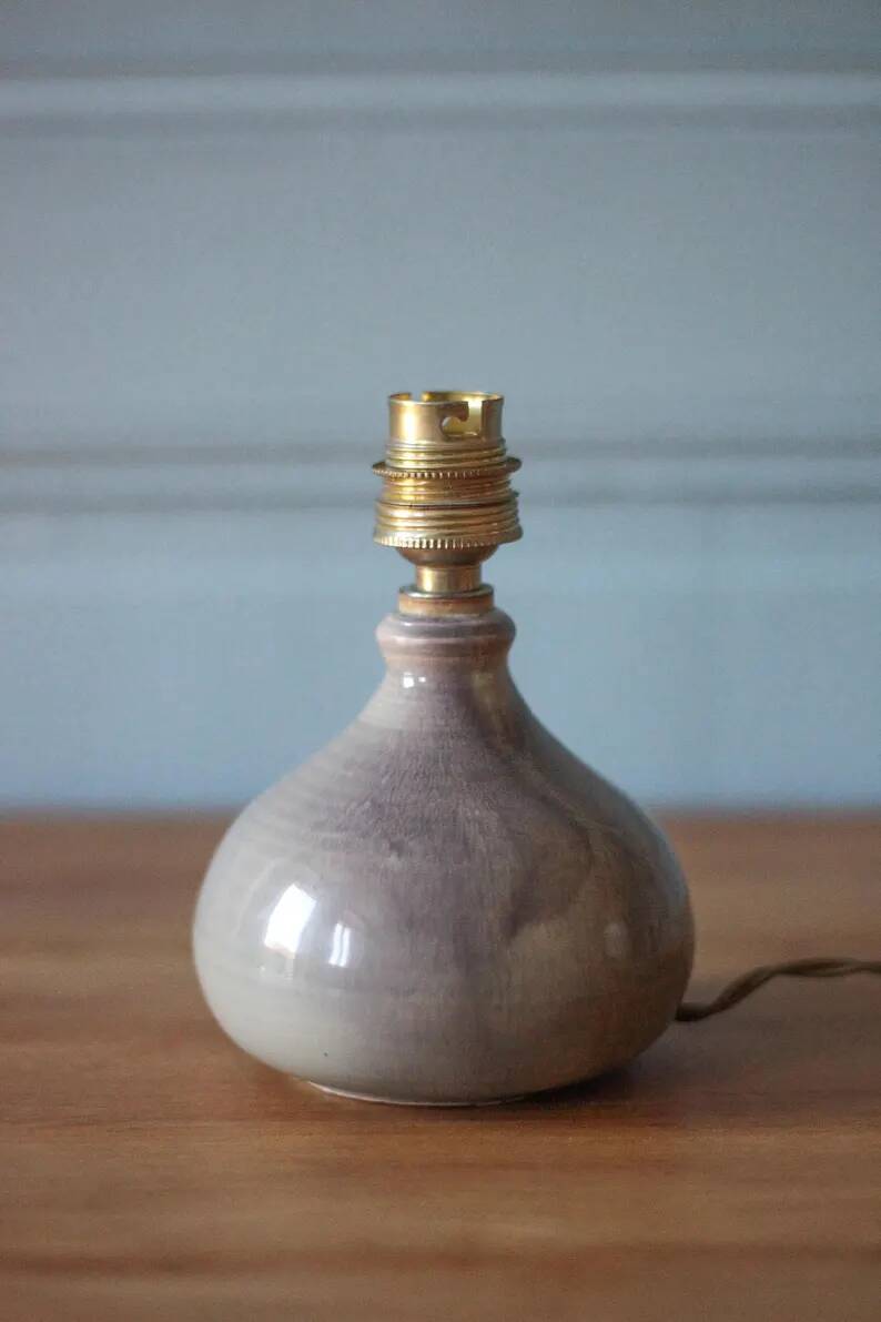 Lampe vintage, lampe grès , lampe à poser, lampe de chevet, poterie