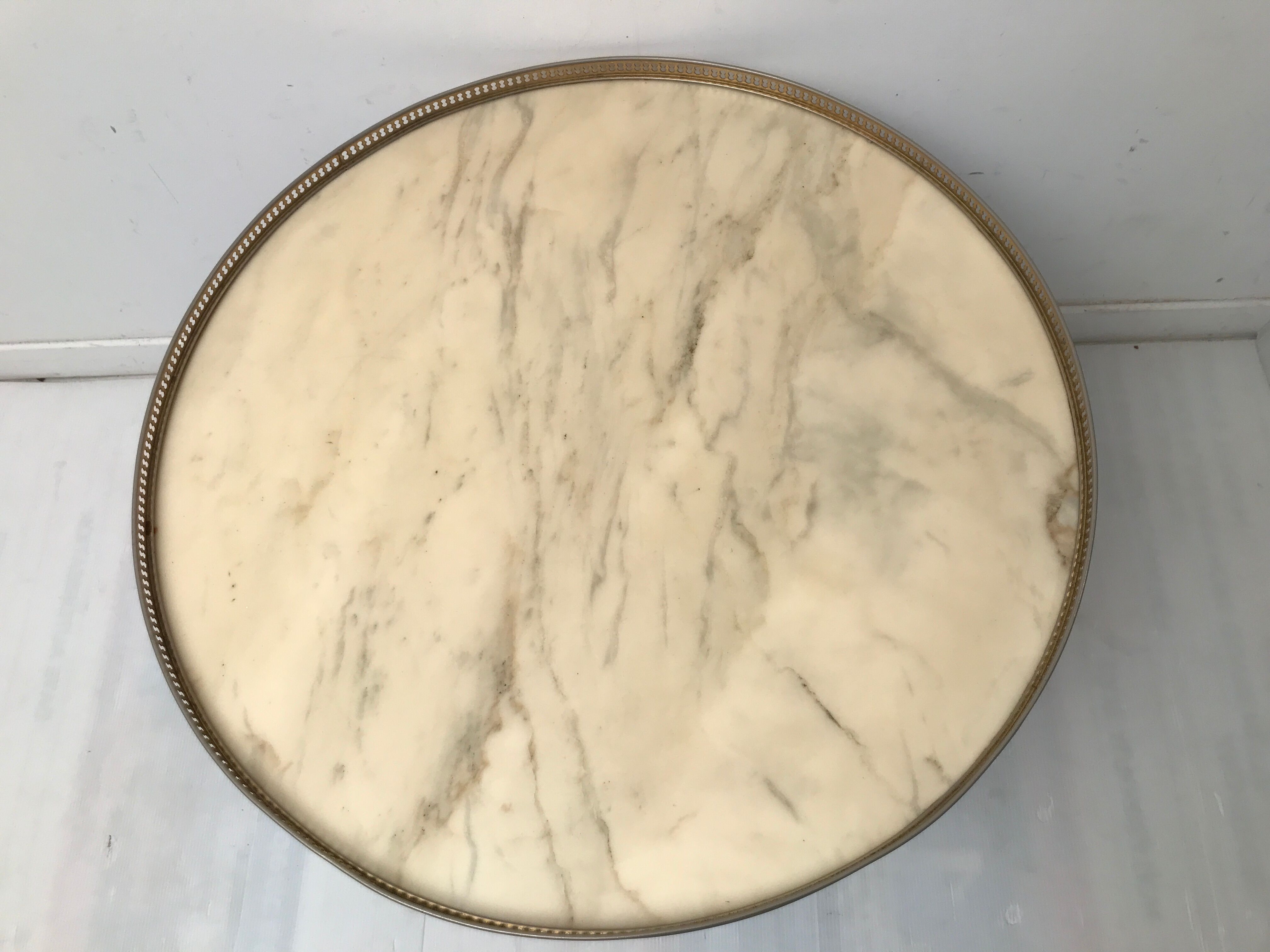 Brass and marble coffee table 60s