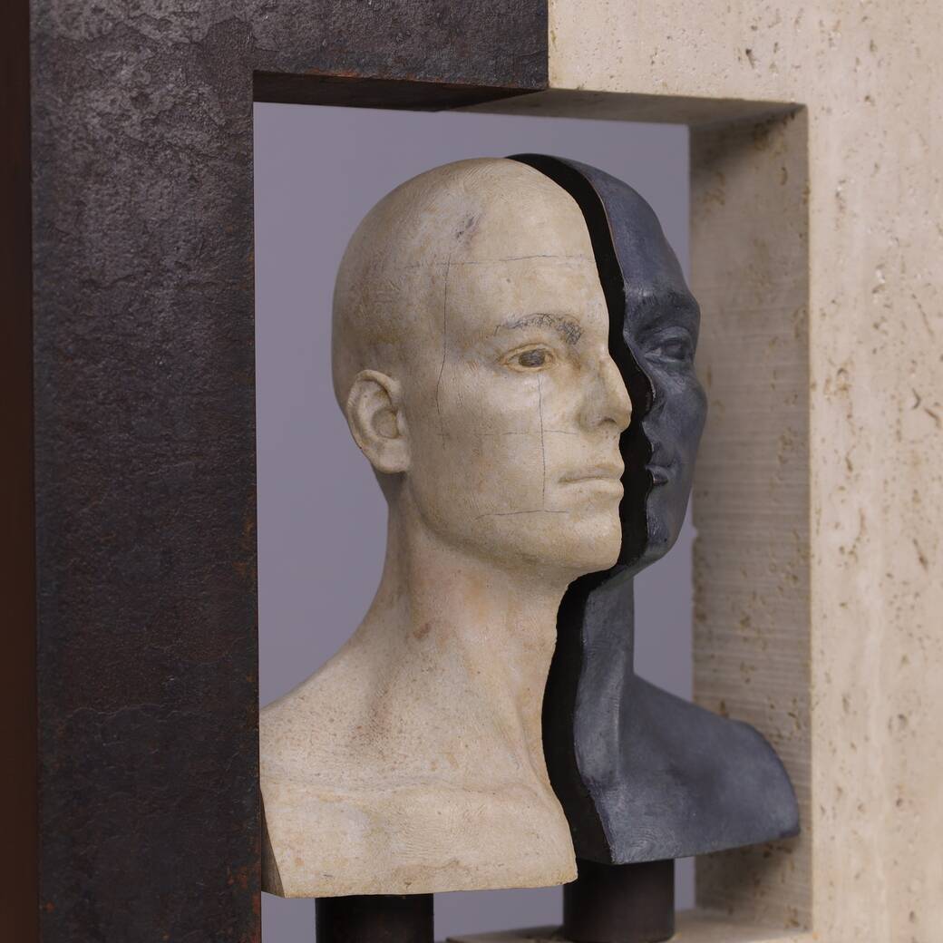 Sculpture “Two = One” by Josep Bofill, 1995
