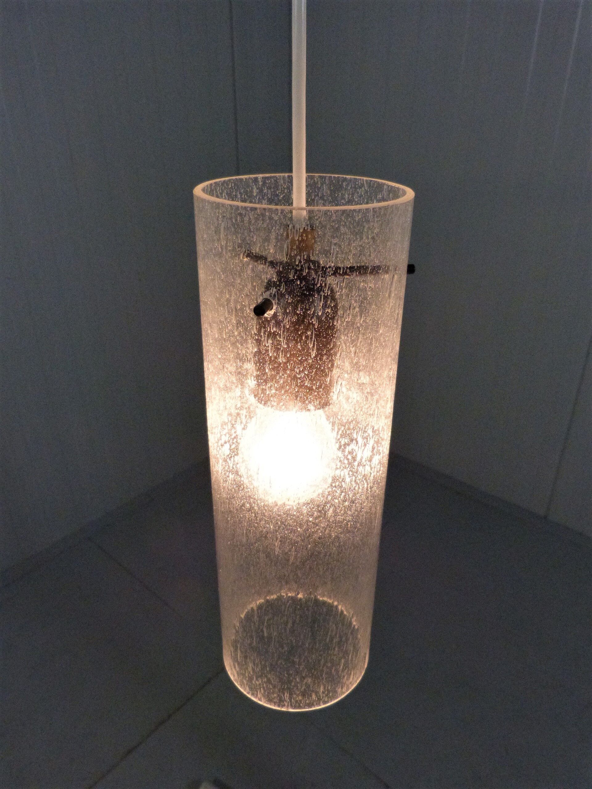 Glass hanging lamp Kaiser Leuchten, 1960’s