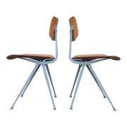 Set of 2 Friso Kramer Result chairs – Ahrend de Cirkel, grey, 1960s