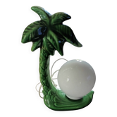 Palm tree ceramic lamp