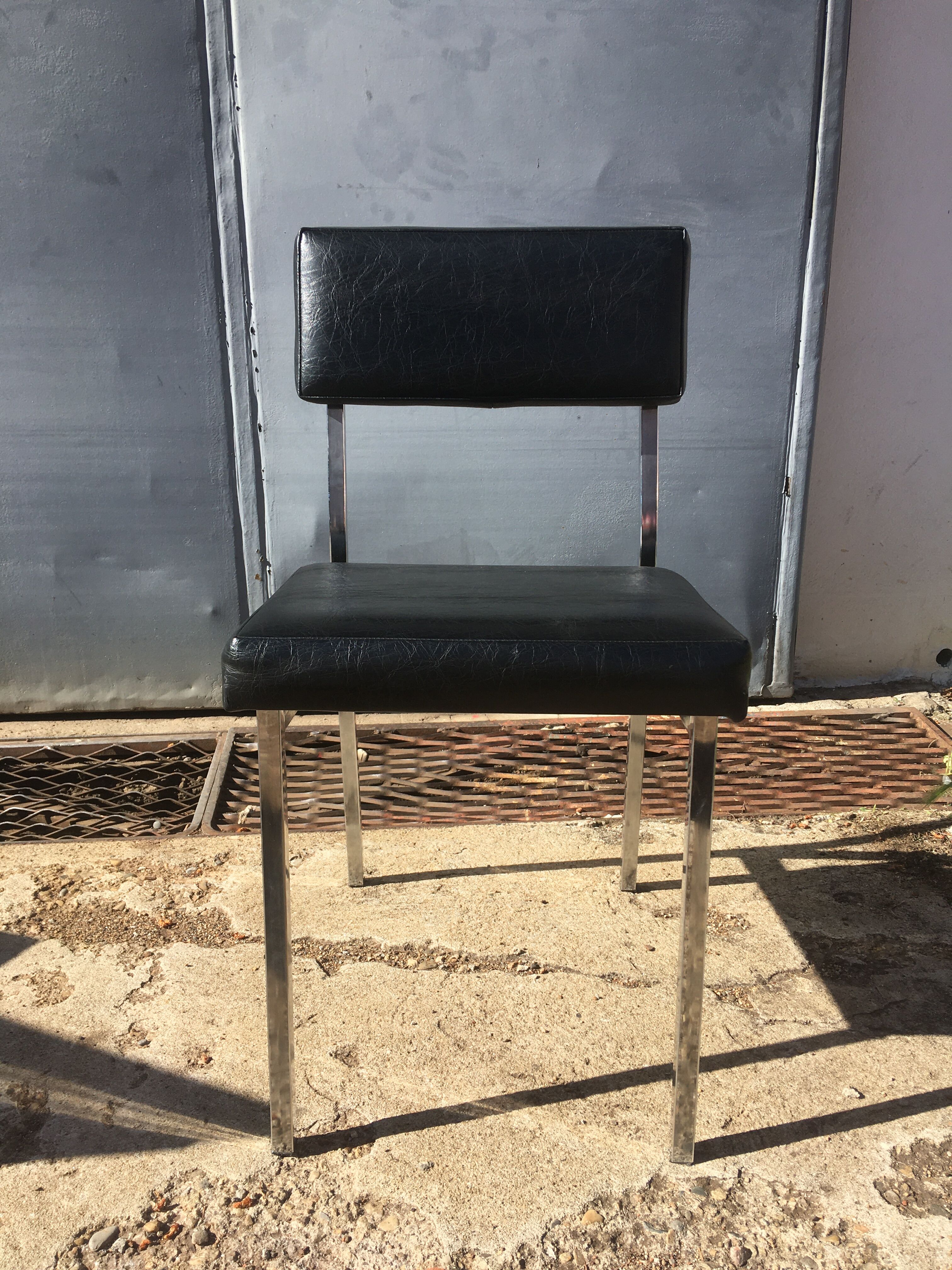 Black skai chair