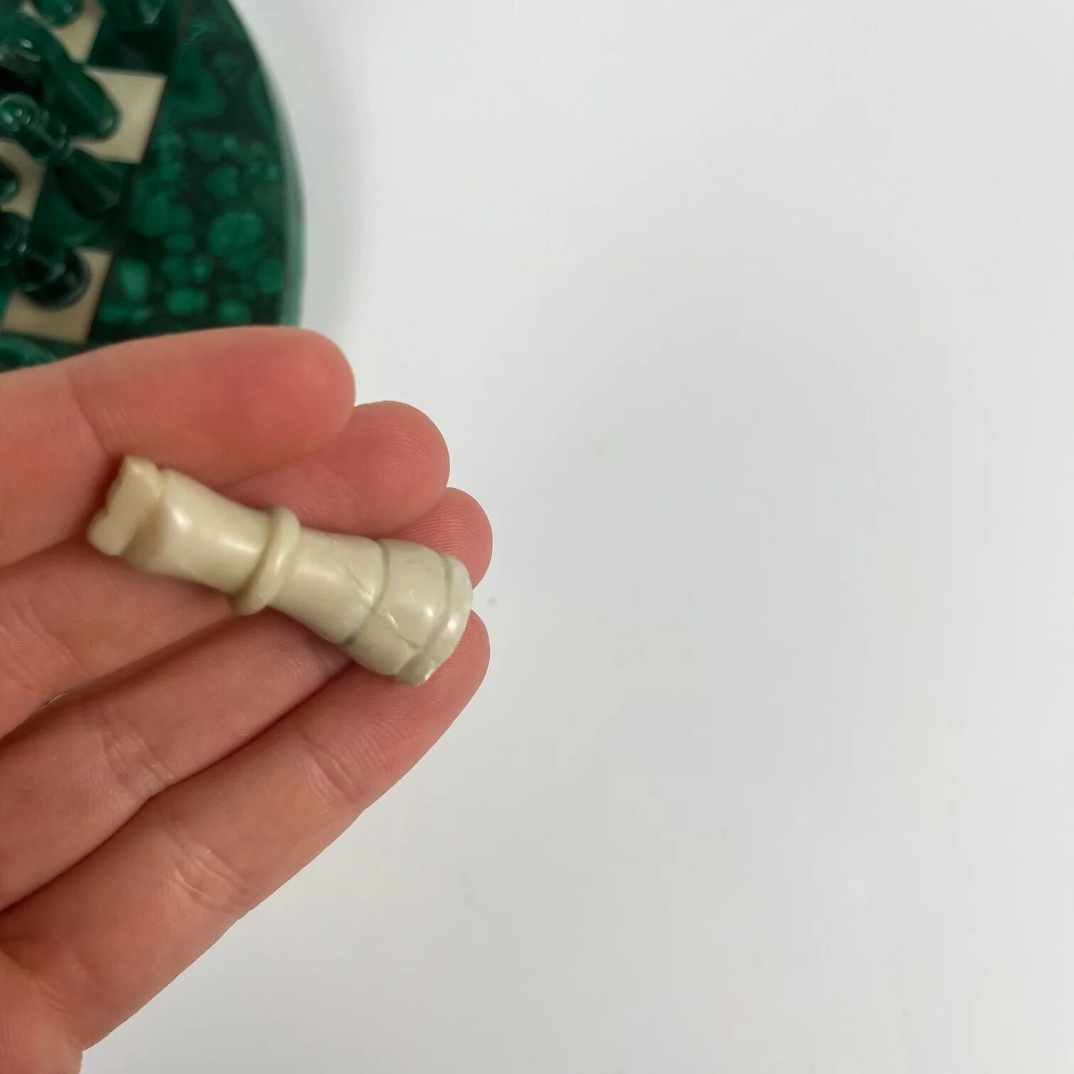 Decorative chess set in malachite, 1950–1970