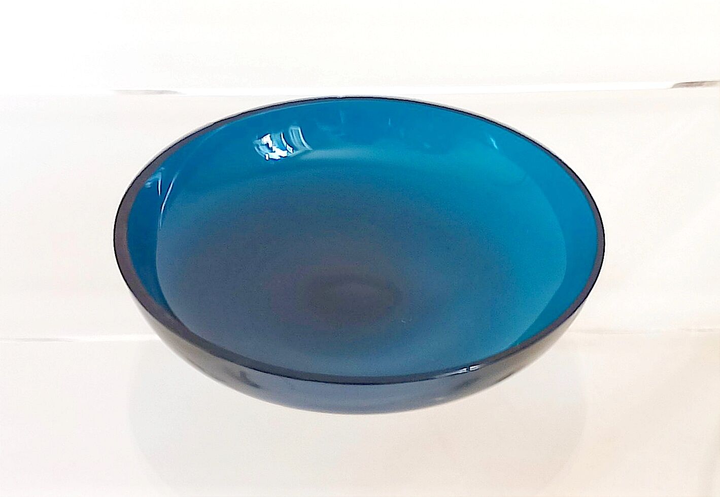 Vide poche années 70 cristal bleu