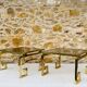 Paire de tables d’appoint laiton et verre circa 1970/80
