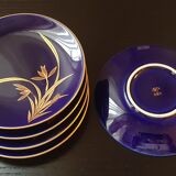 Batch of 5 ashtrays/cups in oven blue