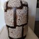 Large brutalist lamp base in glazed ceramic, Fat Lava decor 1970.