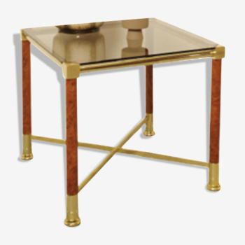 Brass coffee table with glass top