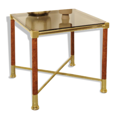 Brass coffee table with glass top