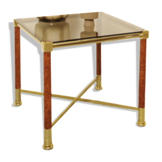 Brass coffee table with glass top