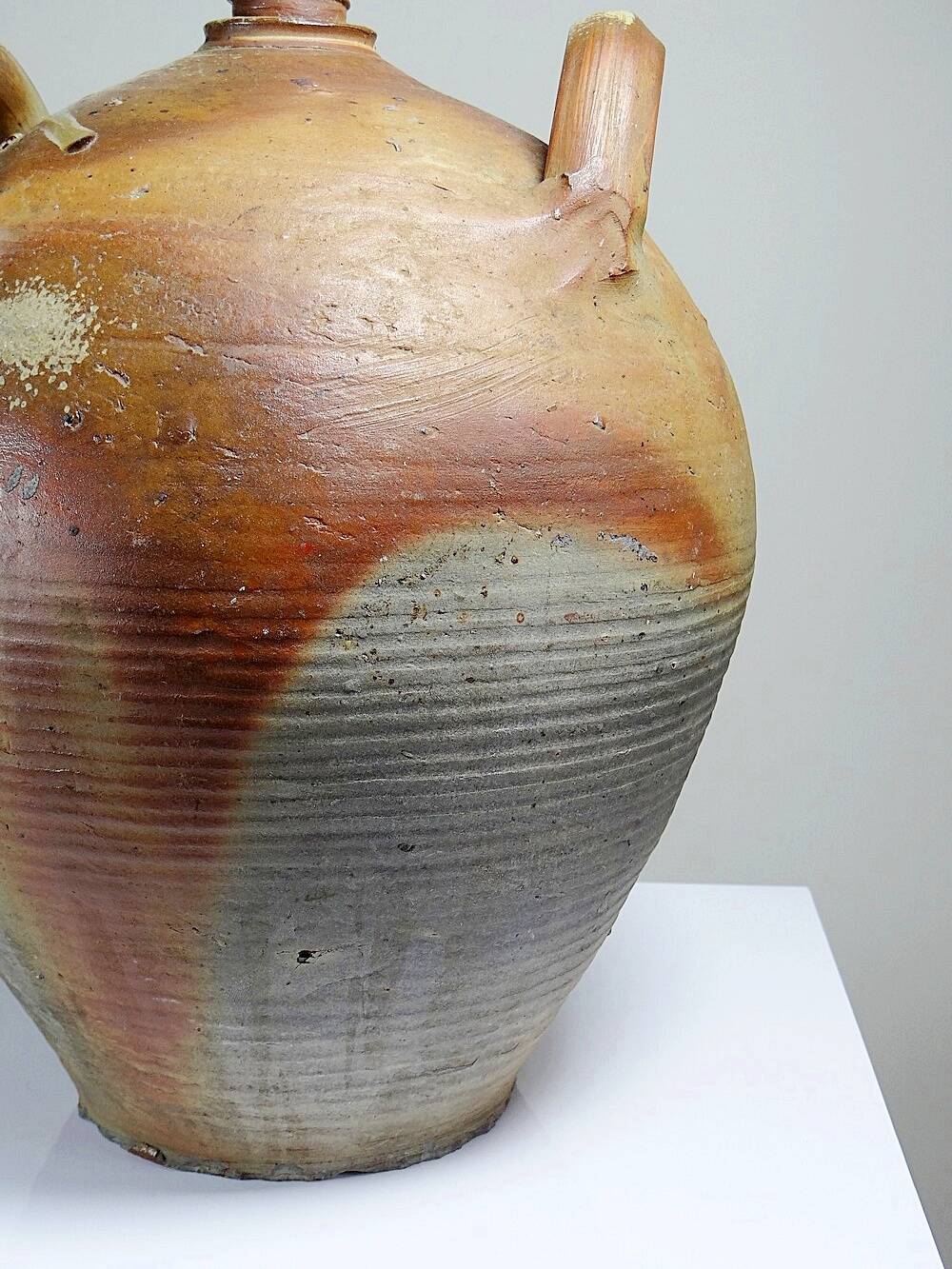 XXL stoneware jar, antique 19th century, French craftsmanship, Puisaye