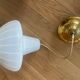 Glass and brass pendant light