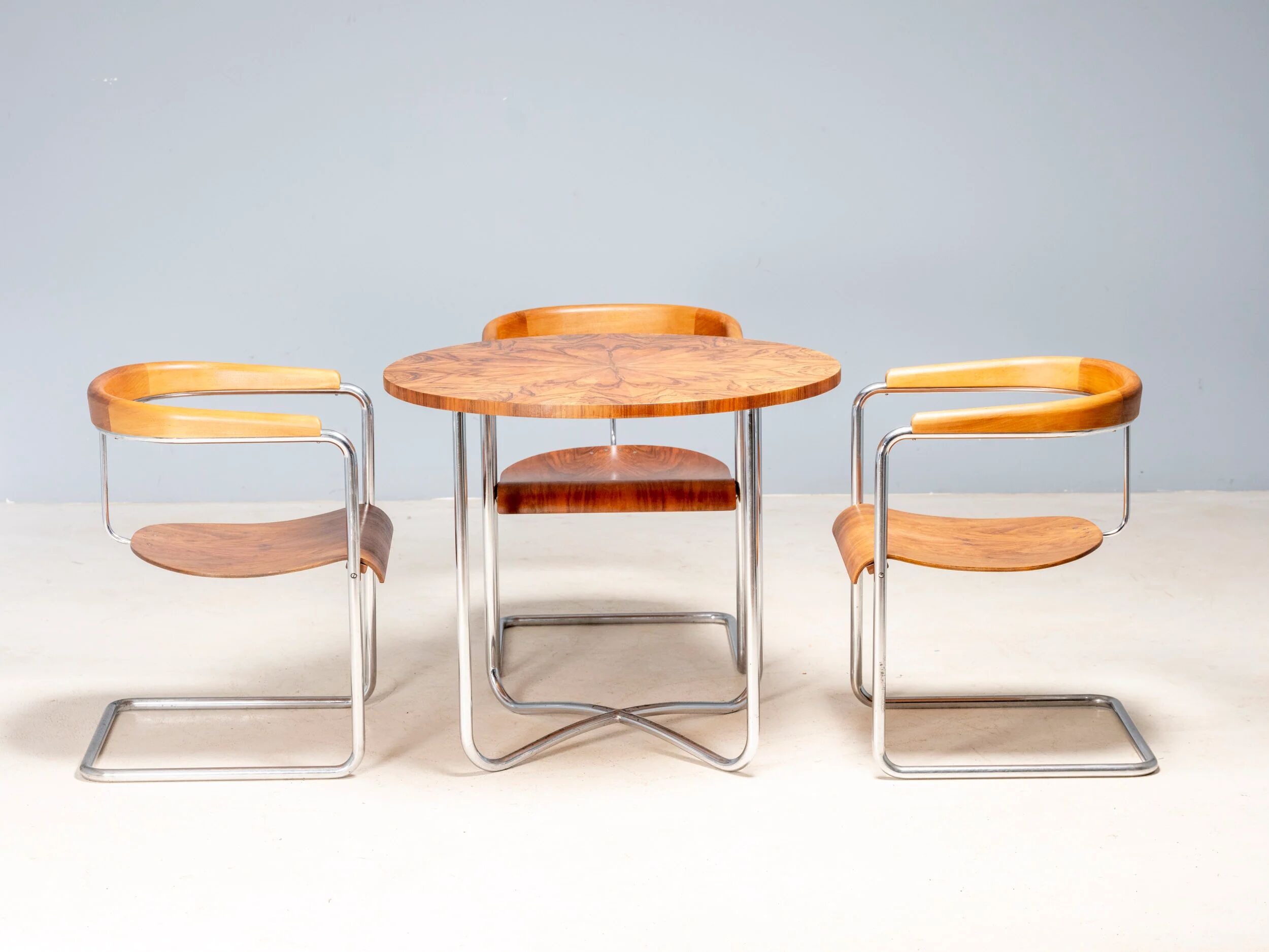 Czechoslovak Functionalist chairs, attributed to Jindřich Halabala, 1930s