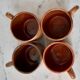 Set of 4 mugs in glazed sandstone 70s