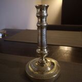 Finely chiseled bronze candle holder - End of 19th century