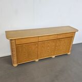 Wood / bamboo / rattan sideboard Roberti Rattan 1970s stunning condition