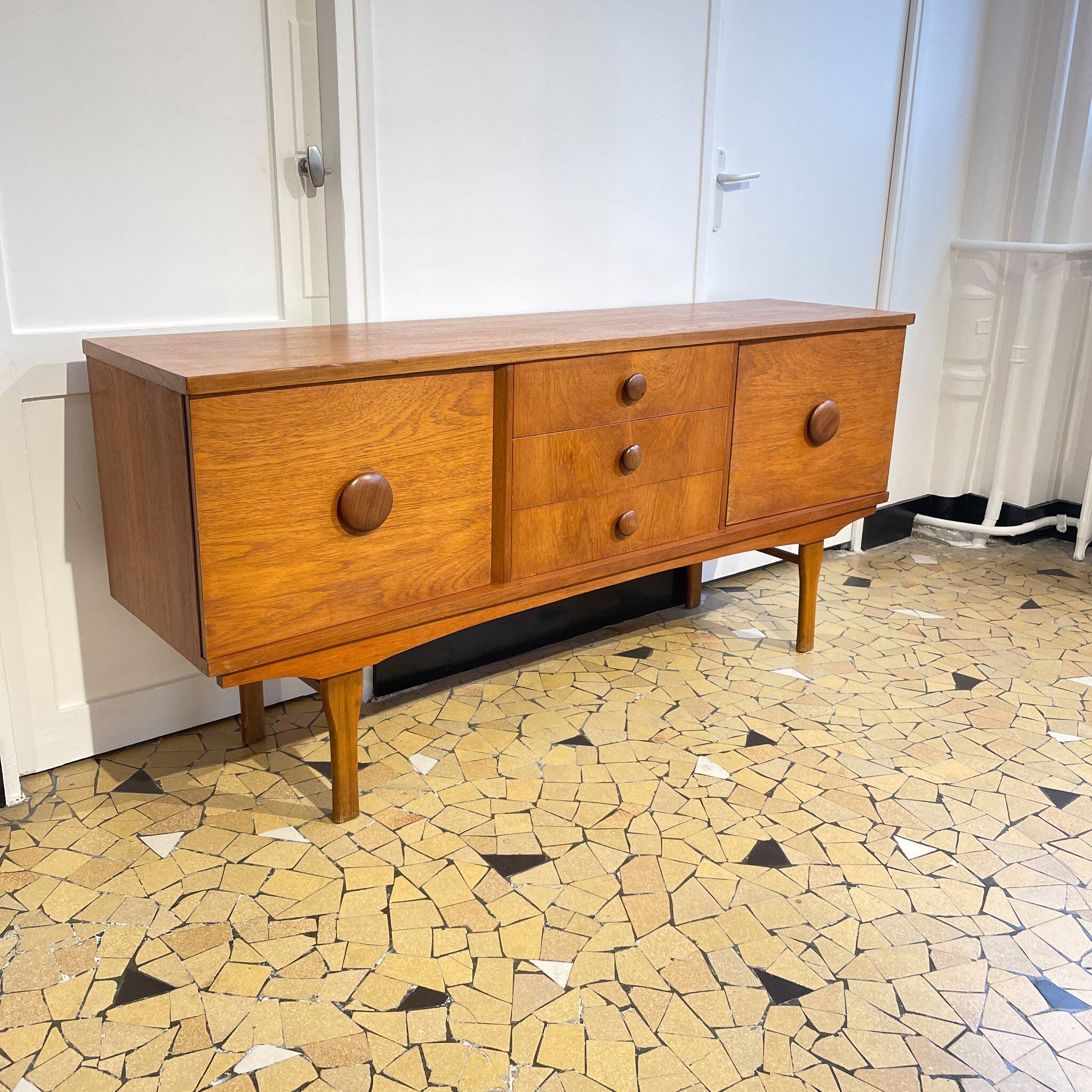 Light teak row 169cm