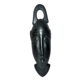 African ebony mask - Bearded head sculpture ETHNIC AFRICA 22.5x7